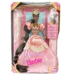 Mattel 1997 Rapunzel Barbie #18164 NRFB Long Hair Crown